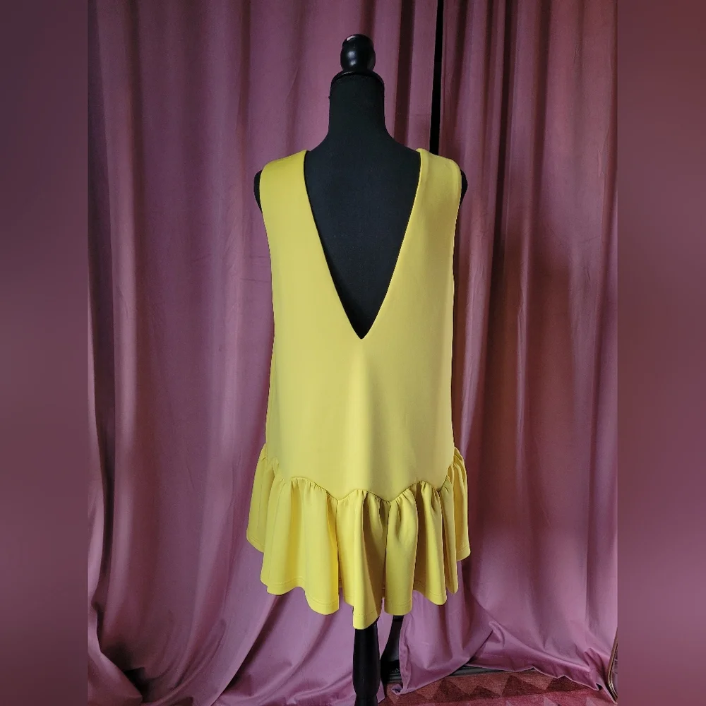 Three Floor Vibrant Yellow Mini Dress - Picture 5 of 5